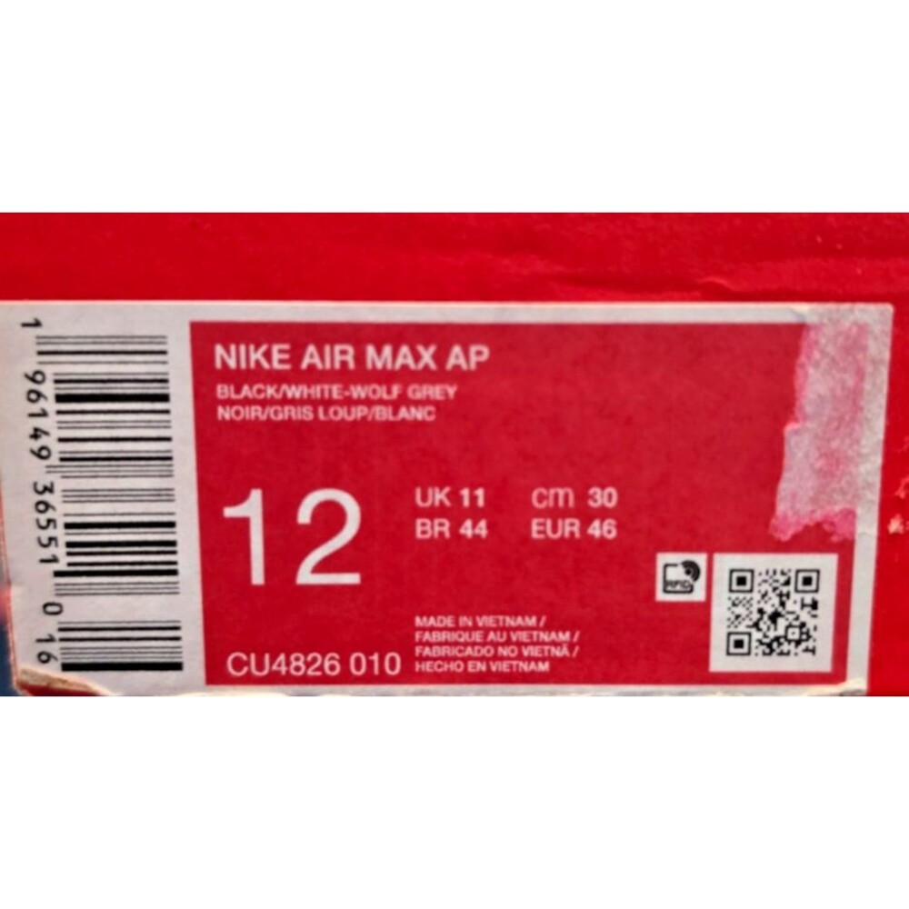 Nike Air Max AP Black White Wolf Grey Green Men's 12 Women's 13.5 CU4826-010 NIB - Picture 7 of 7